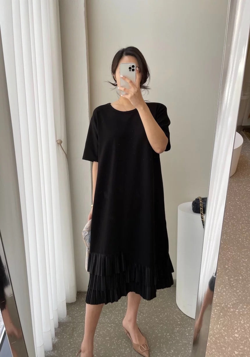 Pleated hem dress