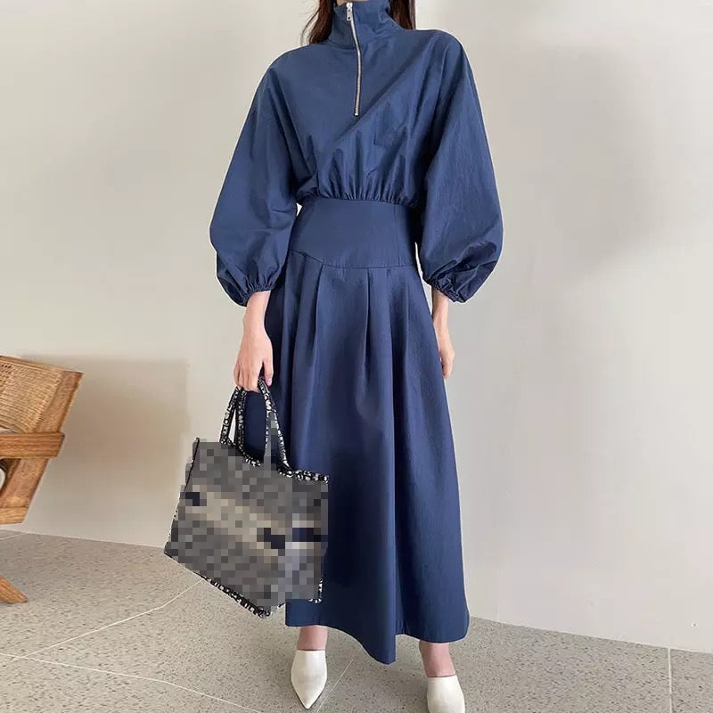 Lantern sleeve dress