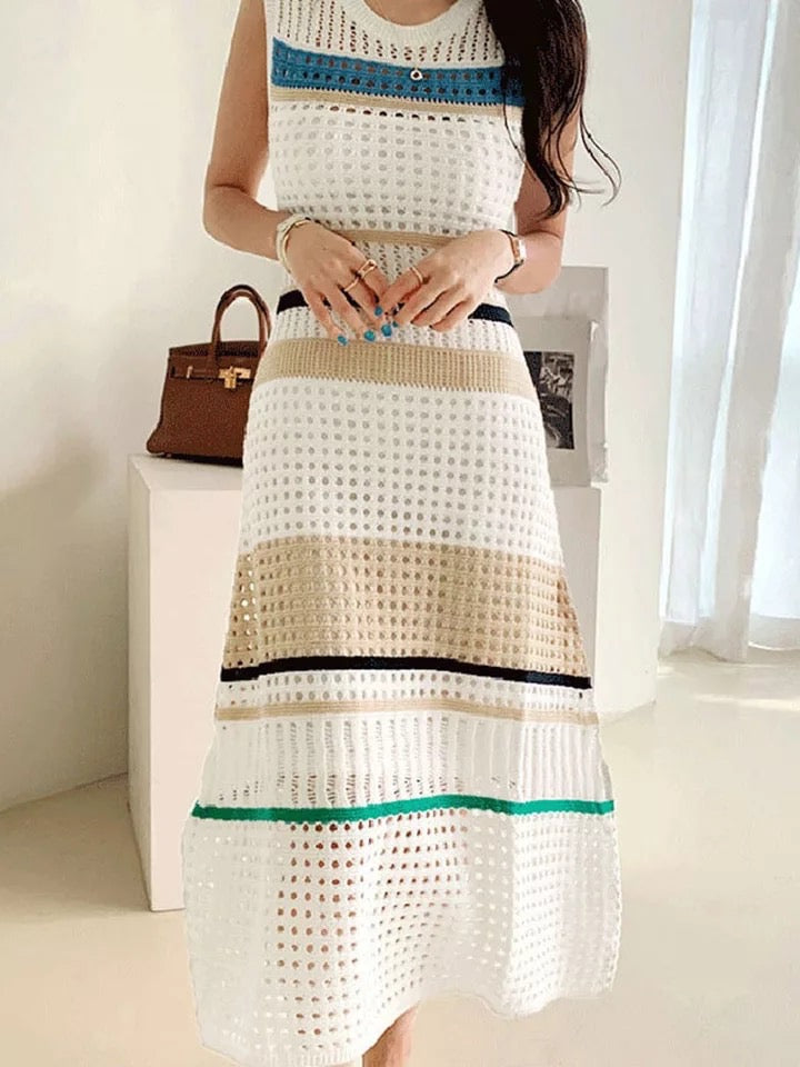 Knitted hollow dress