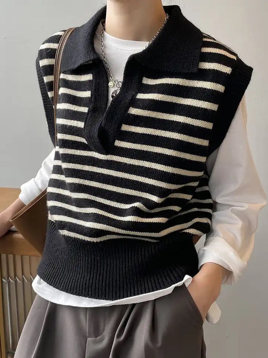 Striped sweater vest