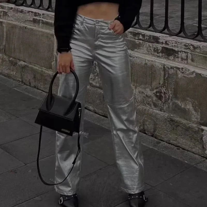 Metallic pants