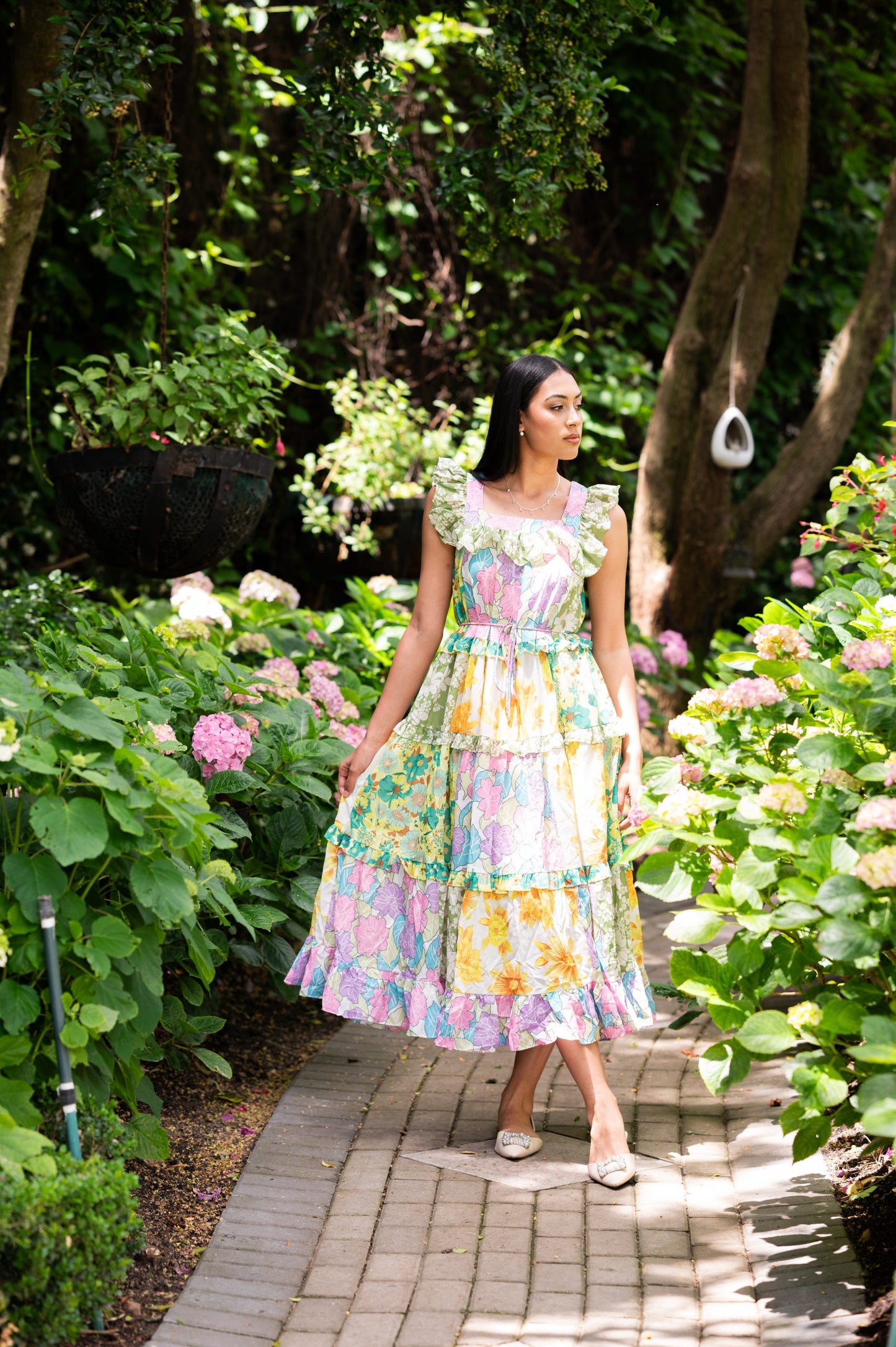 Floral ruffle dress