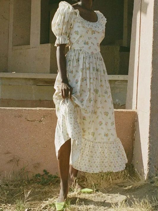 Floral ruffle dress